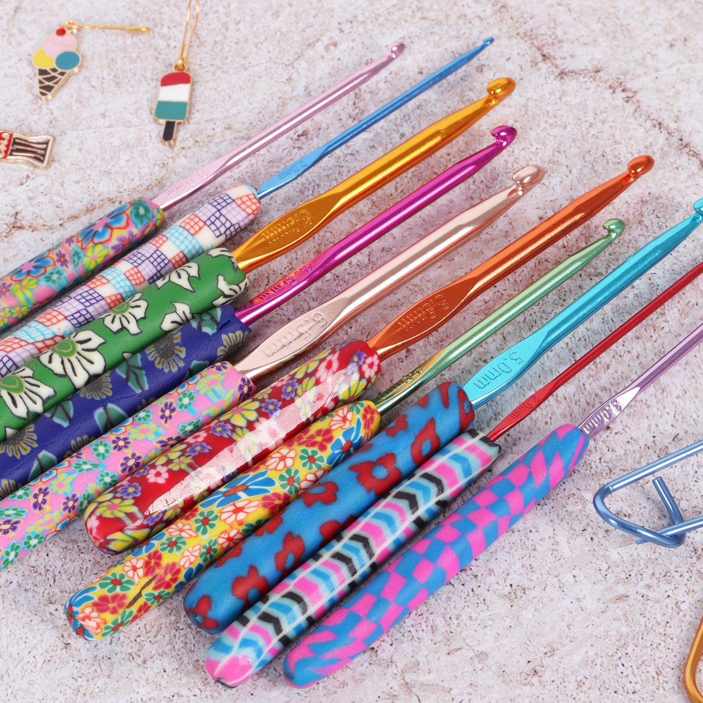 Milward Polymer Clay Handle Crochet Hook - perfect for crocheters