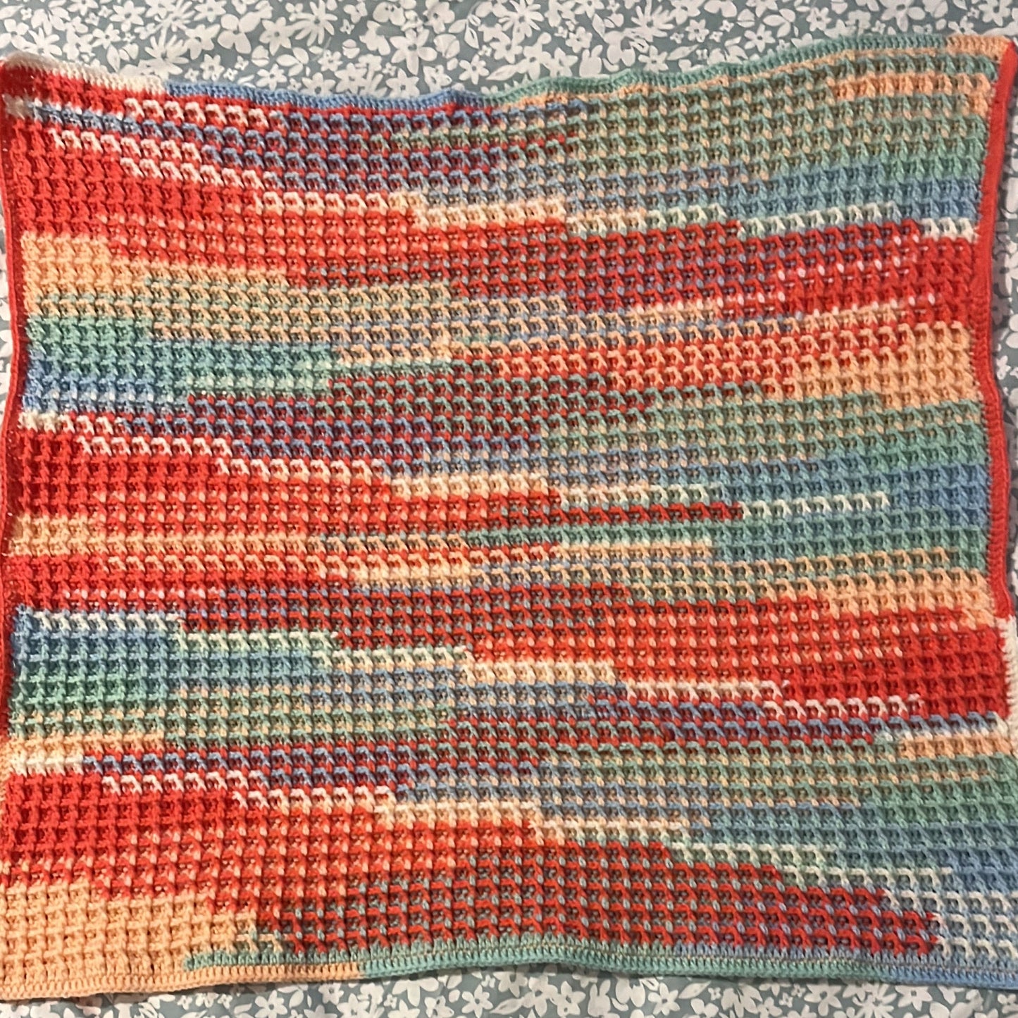 Honey Pot waffle stitch blanket