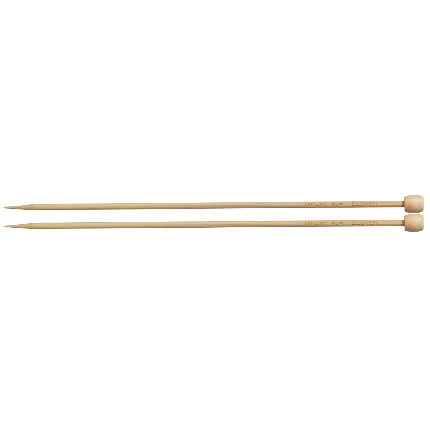 Clover Takumi Bamboo Knitting Pins - Single-Ended, 23cm