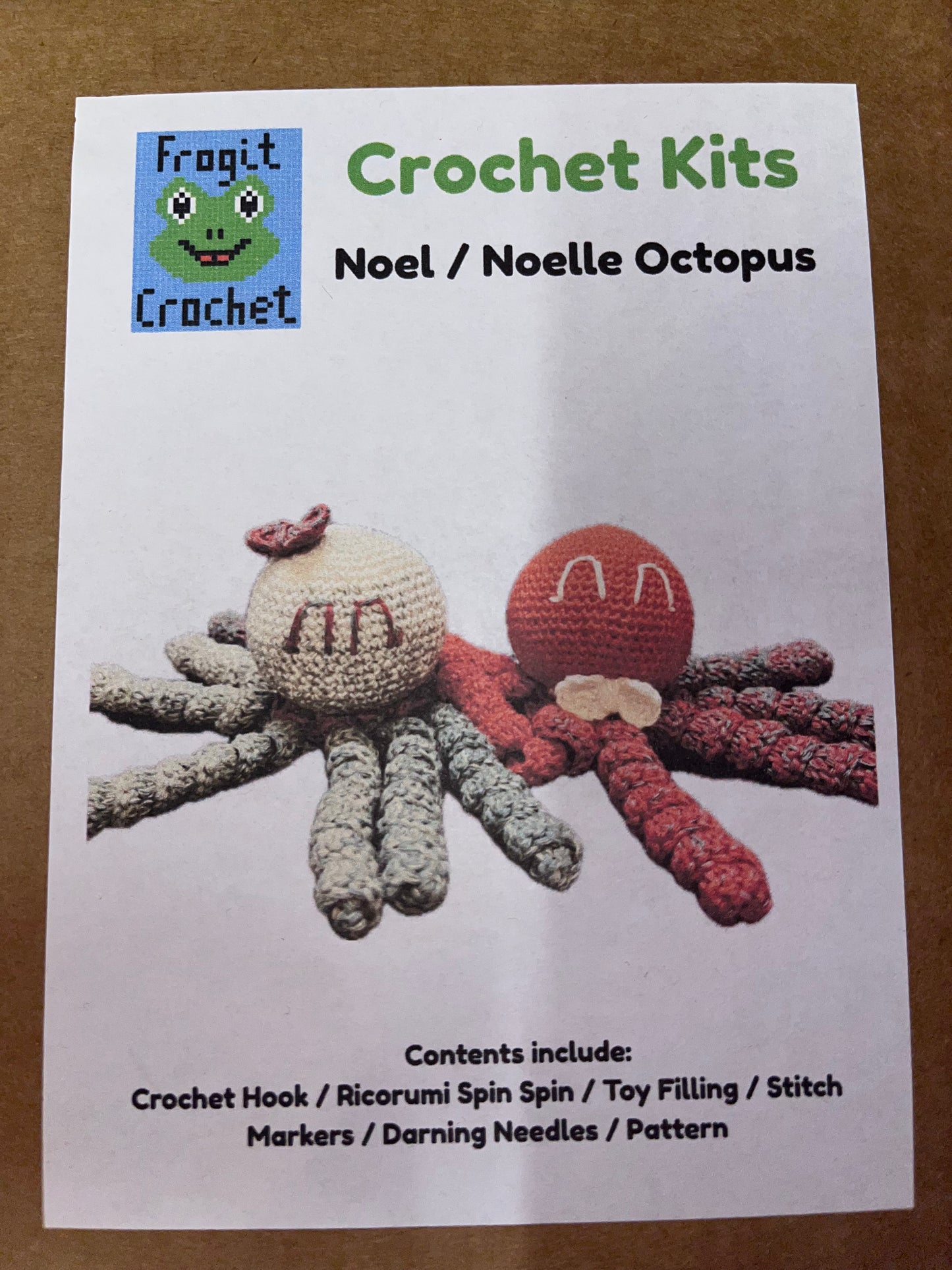 Frogit Crochet Kits - Noel / Noelle Octopus kits