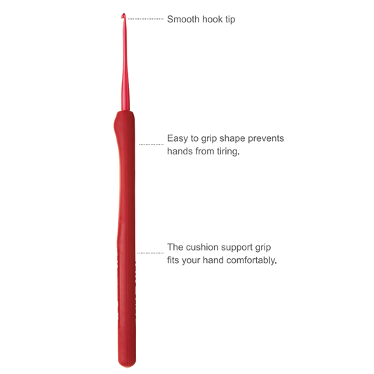 Tulip Etimo Red Crochet Hook sizes 2 - 6.5mm