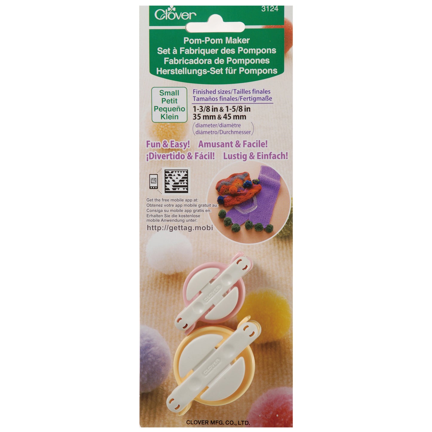 Clover Pom-Pom Makers - perfect to make accessories for your crafty projects