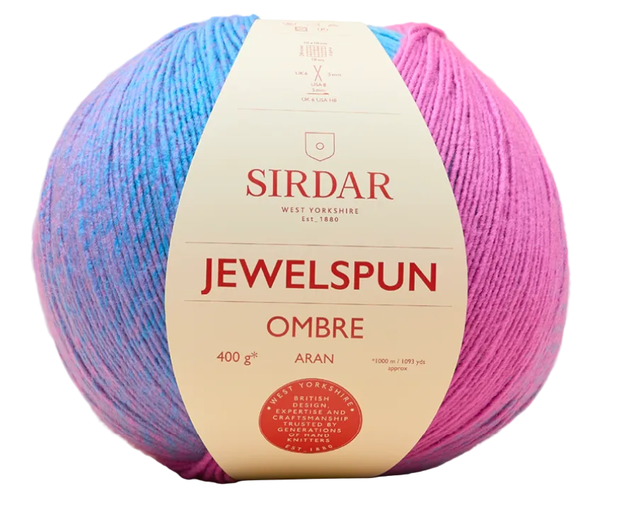 Jewelspun Ombre Aran - Perfect for knitting and crochet