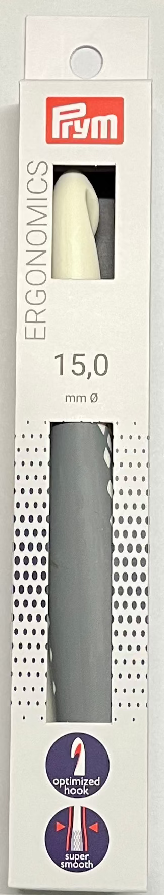 Prym Ergonomic Crochet Hooks sizes 3.0-15.0mm