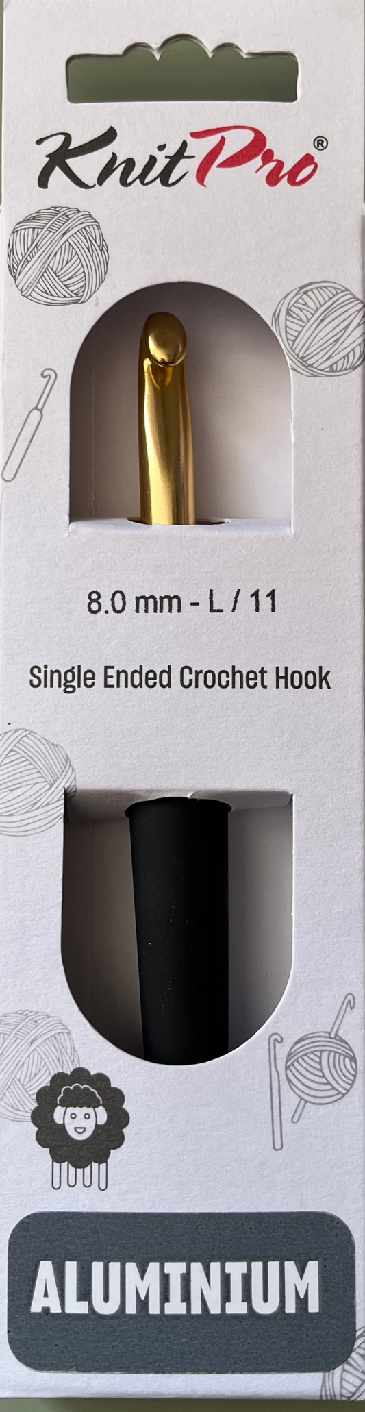 KnitPro Aluminium Crochet Hook black/gold
