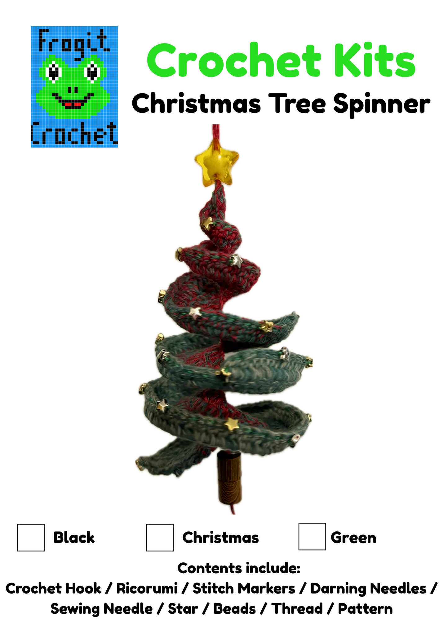 Frogit Crochet Kits - Christmas Tree Spinner