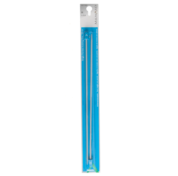 Milward Single-Pointed Knitting Pins 25cm