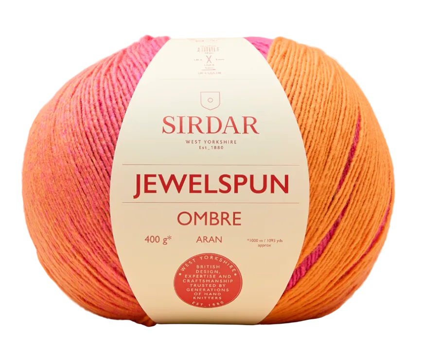 Jewelspun Ombre Aran - Perfect for knitting and crochet