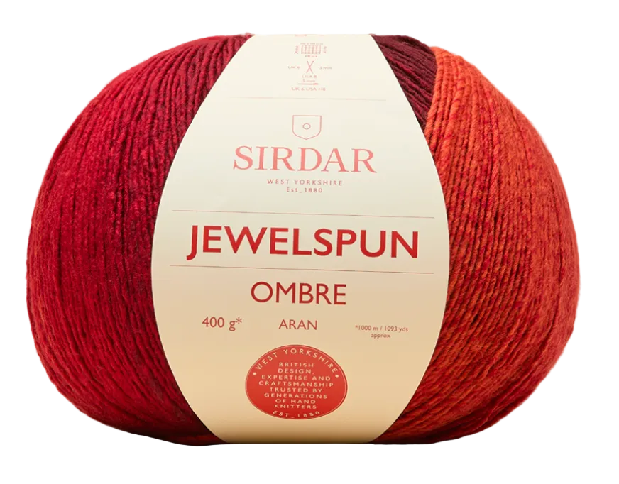 Jewelspun Ombre Aran - Perfect for knitting and crochet